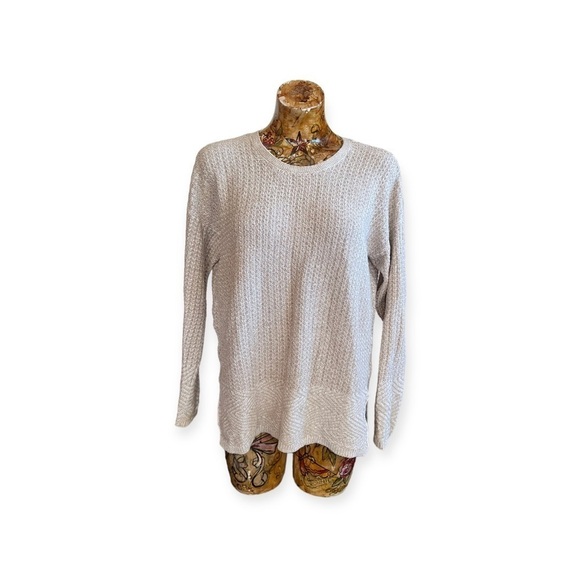 Eight eight eight sweater cream large long sleeve cotton - Picture 1 of 9